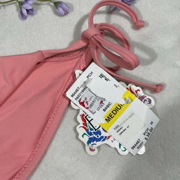 NEW Becca Color Code Side Tie Bikini Bottoms in‎ Peach [SZ Medium ] - Picture 4 of 11